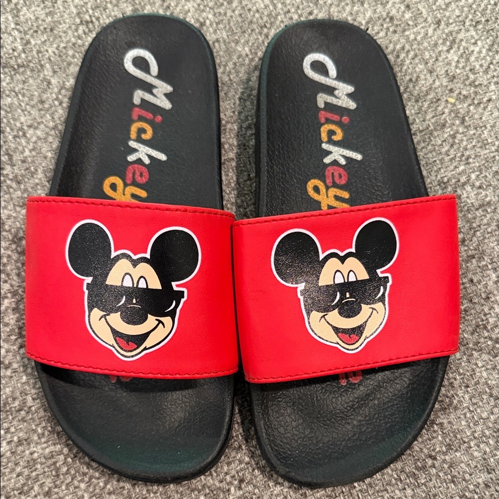 Mouse Kids Slide Sandals - Red